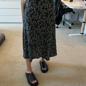 UO satin floral skirt